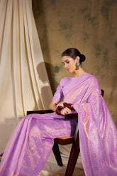 Womens Fashion Ethnic Lavender Color Sarees-MLSHWSA1336LVR0ONE